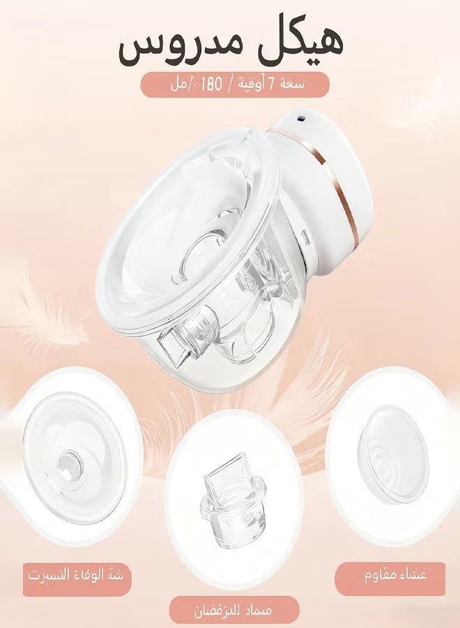 هيبوبي مضخة الثدي الكهربائية القابلة للارتداء بدون استخدام اليدين مع شاشة LCD، 9 مستويات ووضعين قابلة لإعادة الشحن مع وضع التدليك - Image 5