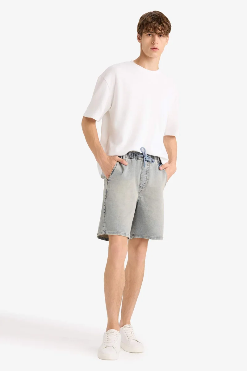 DeFacto Relax Fit Denim Bermuda Shorts