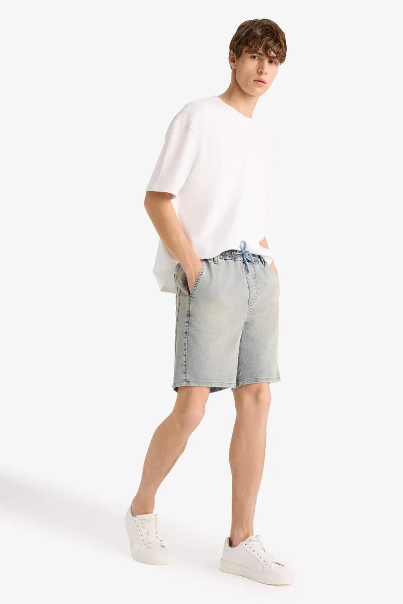 DeFacto Relax Fit Denim Bermuda Shorts