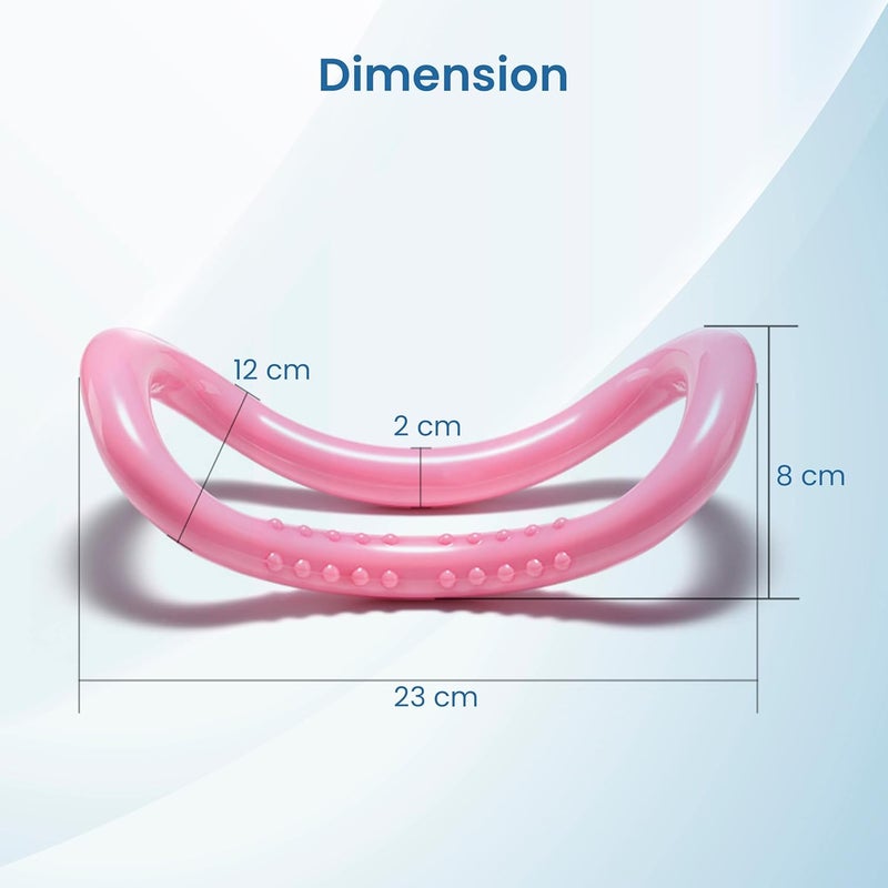 AGARO YR1421, Yoga Ring, 2 Piece, Great for Yoga, Mobility, Pilates, Stretch & Support, Magic Circle, Fascia Massage, Training Ring for Back and Leg Support for Home & Gym Workout, Purple & Pink - Image 5