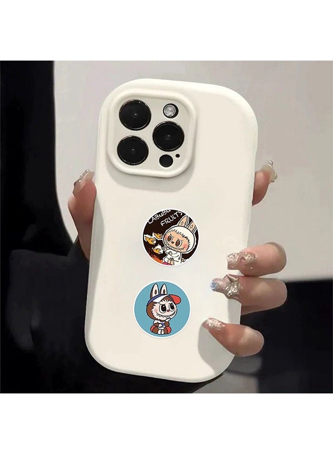 Lemon 500Pcs Labubu Stickers Rolls 14 Style Labubu Cartoon Funny Cool Stickers Vinyl Seal-Adhesive Label Decal for Adult Boy Girl Laptop Phone Skateboard Window Tumblers Bumper Teens  - Image 4