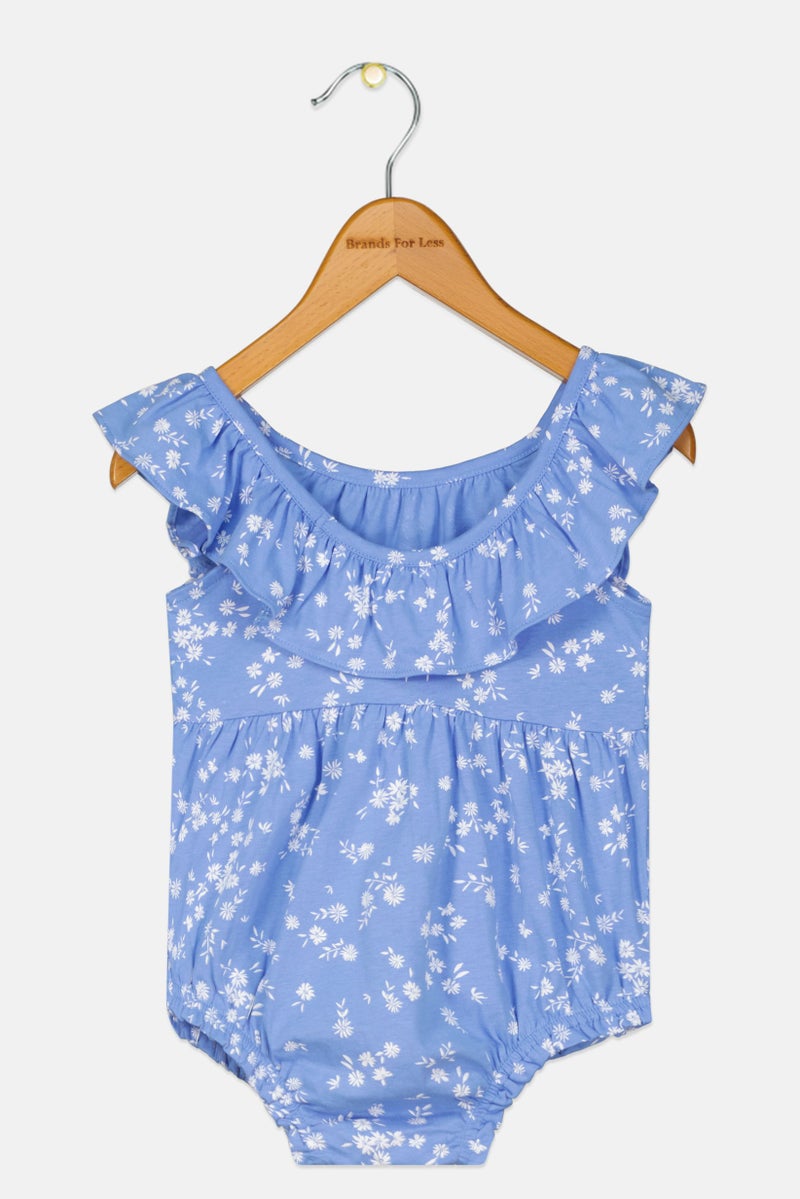 GAP بدلة رومبر مزخرفة بالأزهار للفتيات الصغيرات، متعددة الألوان - Image 1