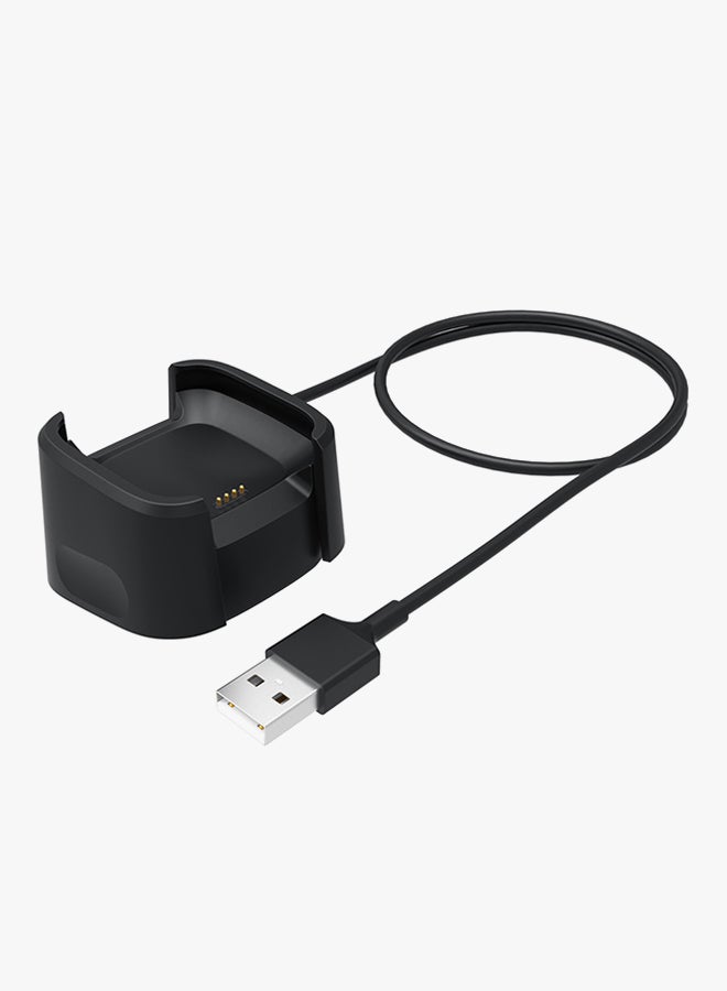 Voberry USB Charging Dock For Fitbit Versa Black - Image 2