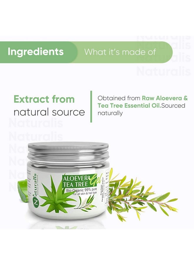 Naturalis - Naturalis Essence of Nature Aloe Vera Gel with Tea Tree | Vitamin C & E for Skin | Helps to Repair and Smoothens Hair | Relax and Renew your Skin and Scalp| 300g - Image 1