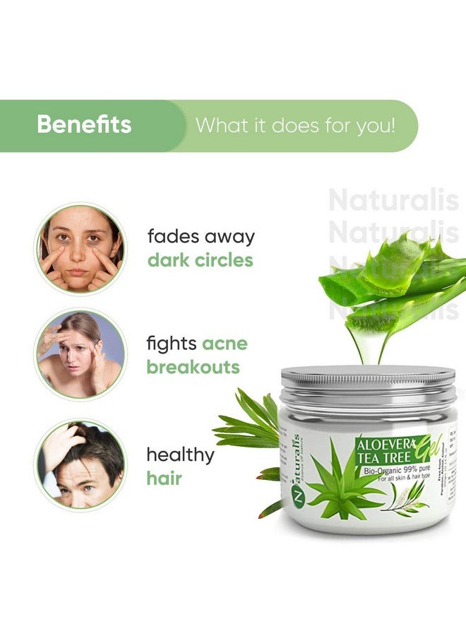 Naturalis - Naturalis Essence of Nature Aloe Vera Gel with Tea Tree | Vitamin C & E for Skin | Helps to Repair and Smoothens Hair | Relax and Renew your Skin and Scalp| 300g - Image 1