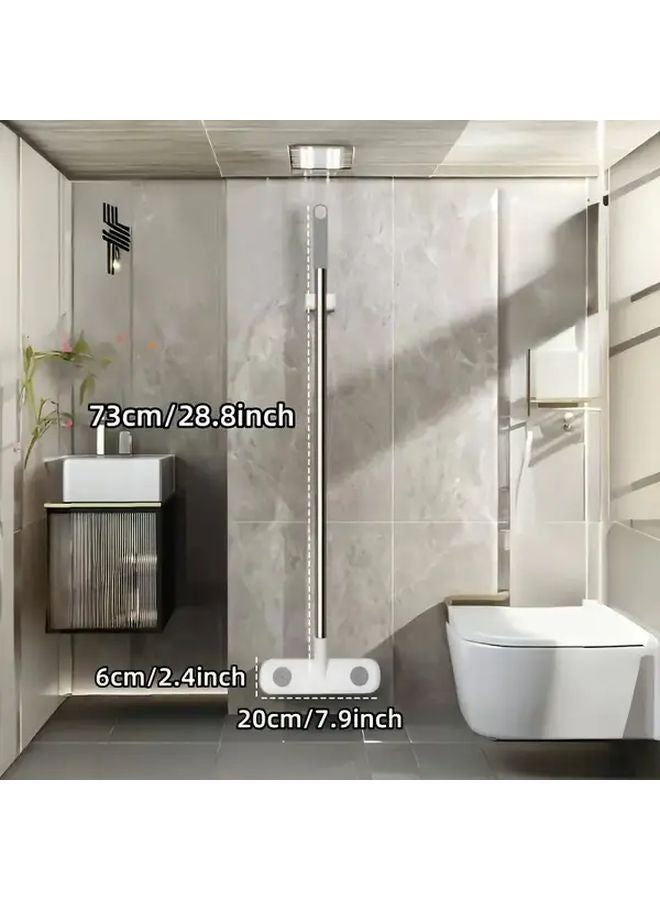 White Extendable Window Cleaning Brush With Telescopic Handle For High Rise Windows - Image 4
