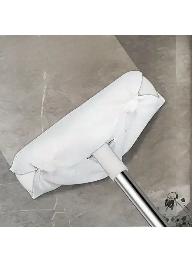 White Extendable Window Cleaning Brush With Telescopic Handle For High Rise Windows - Image 3
