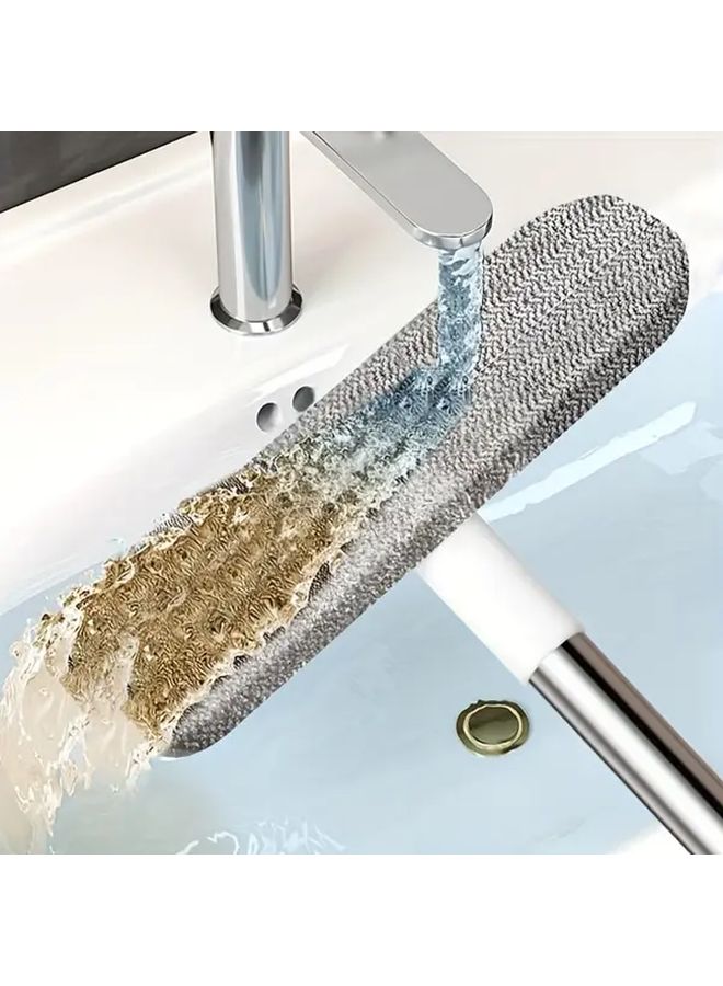 White Extendable Window Cleaning Brush With Telescopic Handle For High Rise Windows - Image 5