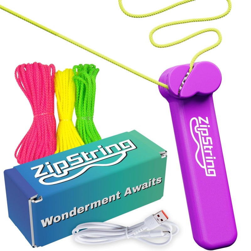 ZipString Original - As Seen on Shark Tank - Classic Rope Launcher Toy, Perfect for Kids & Adults - Fly a String Loop in The Air for Endless Tricks & Fun, Wonderment Awaits, Vivacious Violet - Image 1