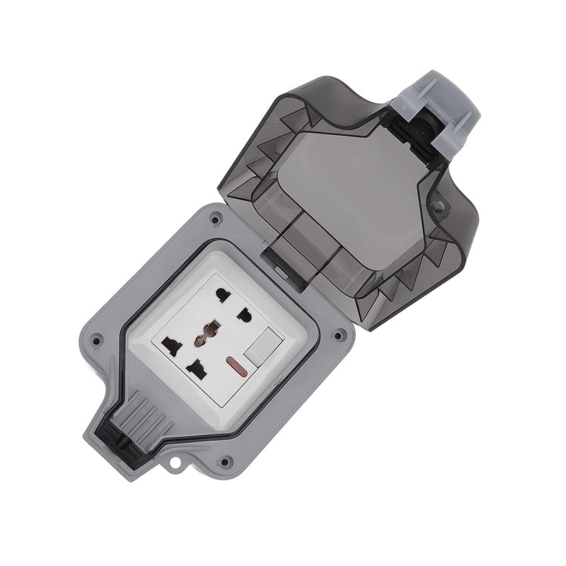 LJCM Outdoor Waterproof Socket Box, EU Waterproof Socket Box Weatherproof for Parking Lot (1 Gang Multiple 5 Pin Holes) - Image 5