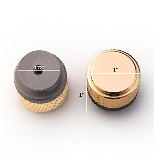 Westablize 12 Pack 1 Inch Cabinet Knob Gold and Grey Knurled for Drawer Cupboard Aluminum (Set of 12) - Image 3