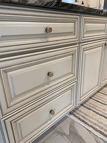 Westablize 12 Pack 1 Inch Cabinet Knob Gold and Grey Knurled for Drawer Cupboard Aluminum (Set of 12) - Image 2