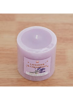 Home Box Qara Lavender Chamomile Pillar Candle 6.8 x 7 x 6.8 cm  - Image 2