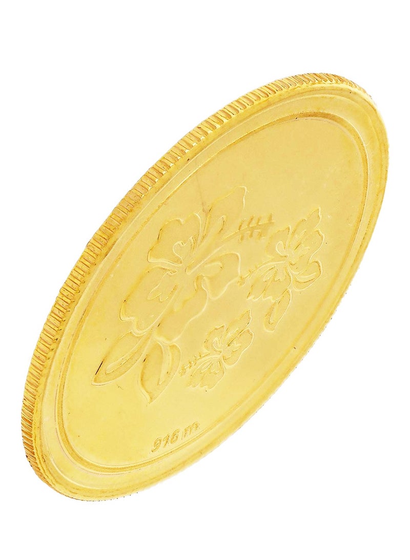 Malabar Gold and Diamonds 22 Karat 916 Purity 4 Gram Flower Gold Coin  - Image 5