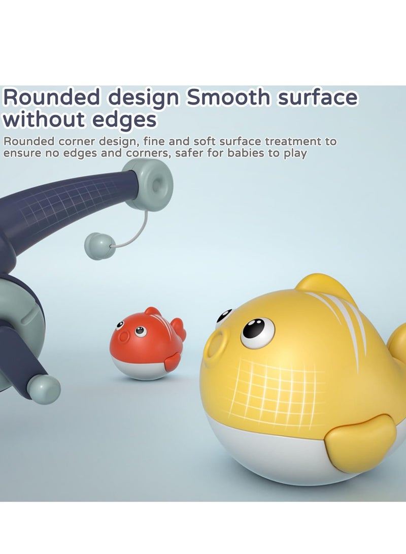 مجموعة ألعاب للاستحمام للأطفال، 5 قطع ألعاب صيد مغناطيسية مع شبكة، قضبان صيد، لعبة صيد للأطفال الصغار بعمر 2 3 4 5 6 سنوات - Image 4