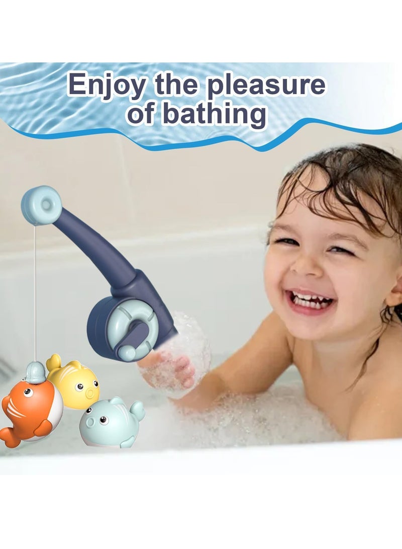 مجموعة ألعاب للاستحمام للأطفال، 5 قطع ألعاب صيد مغناطيسية مع شبكة، قضبان صيد، لعبة صيد للأطفال الصغار بعمر 2 3 4 5 6 سنوات - Image 5