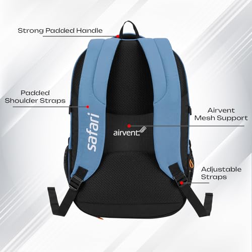 Safari Expand 43L Laptop Backpack Bag for Man and Women, Large School Bags for Boys & Girls, Expandable Overnighter Casual Hiking Men's Travel Bag with Rain Cover, Compression Straps, Bottle holder - Image 5