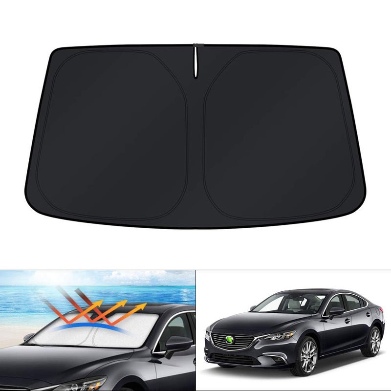 KUST Windshield Sun Shade for Mazda 6 20142021 Mazda6 Accessories Custom Fit Sunshade Foldable Window Sun Visor Protector Blocks UV Rays Keep Your Car Cooler
