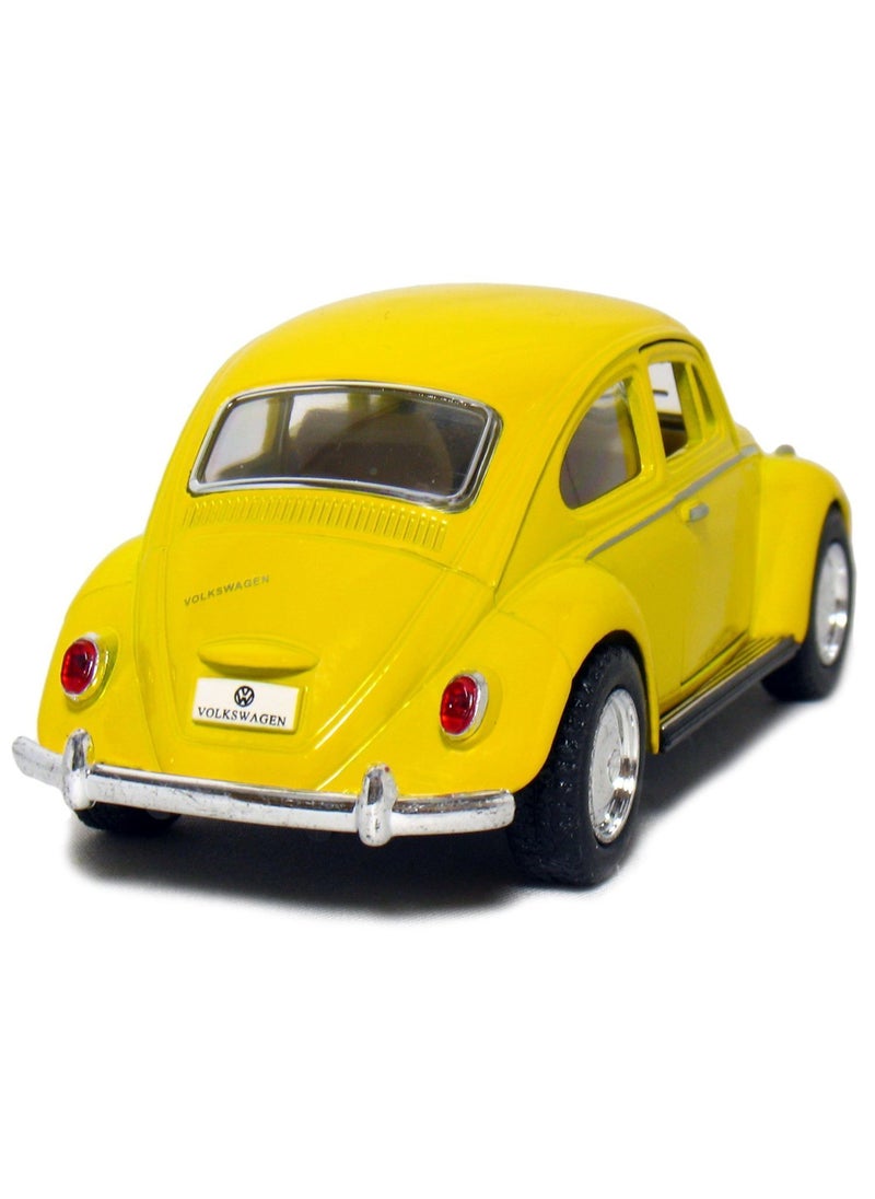 Kinsmart Kinsmart Yellow 1967 Classic Die Cast Volkwagen Beetle Toy with Pull Back Action, unisex  - Image 4