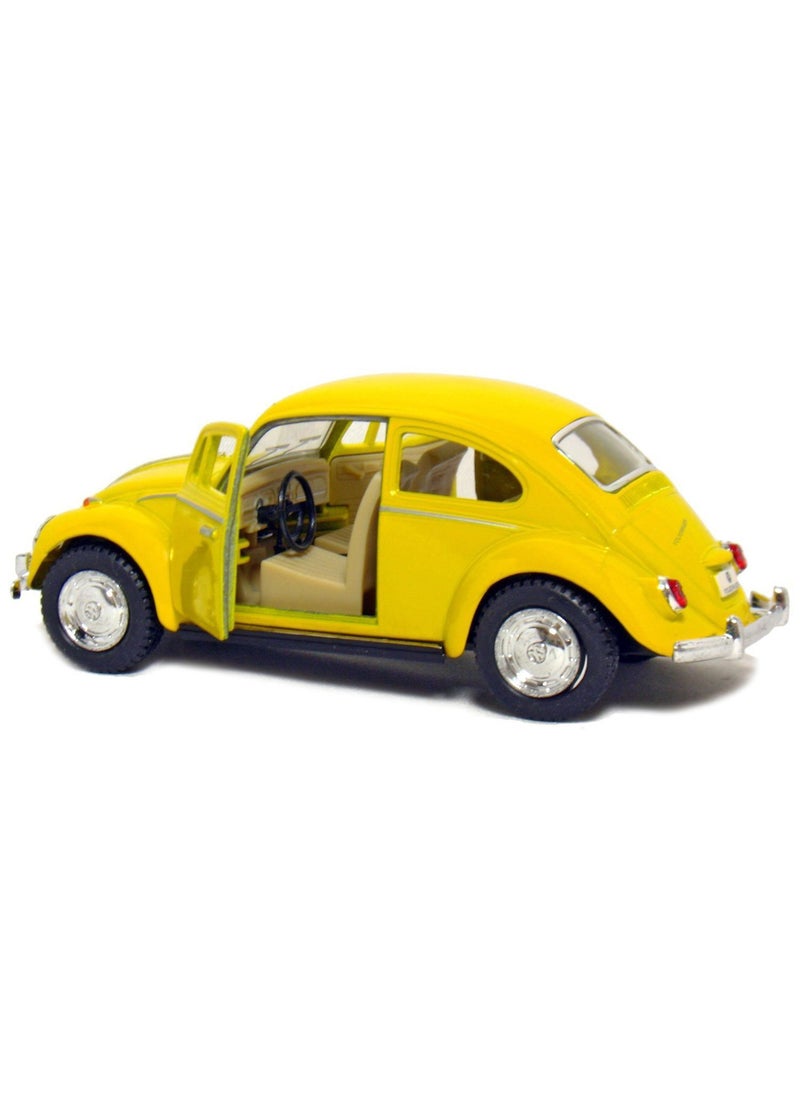 Kinsmart Kinsmart Yellow 1967 Classic Die Cast Volkwagen Beetle Toy with Pull Back Action, unisex  - Image 3