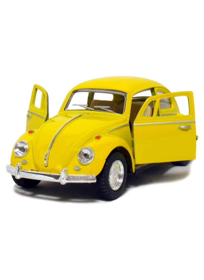 Kinsmart Kinsmart Yellow 1967 Classic Die Cast Volkwagen Beetle Toy with Pull Back Action, unisex  - Image 2