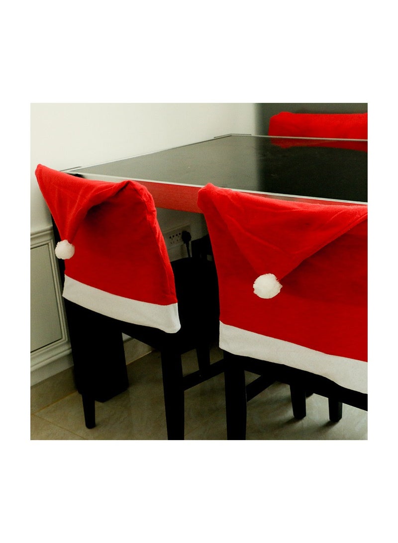 PRINTSHOP4ME 6Pcs Christmas Chair Covers–Santa Hat Design For Festive Holiday Decorations–Perfect For Dining Room,Kitchen And Party Decor–Great For Christmas Dinner And Holiday Events - Image 4