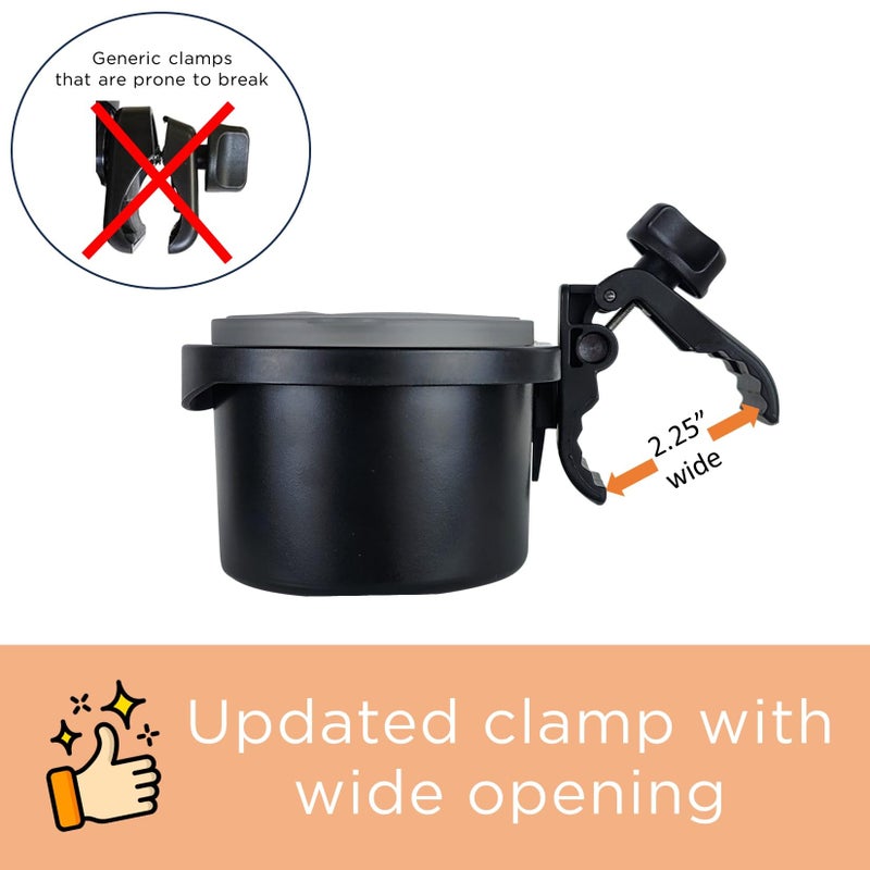 liuliuby Universal Stroller Snack Tray Attachment | Stroller Cup Holder Attachment Universal Snack Tray for Stroller Tray Attachment | Clip On Baby Stroller Accessories for Joggers, Umbrella & Wagons - Image 4