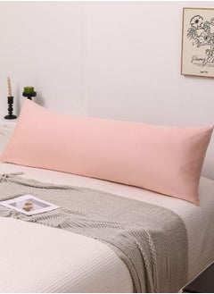 LUNA Home 1 Piece Long Body Pillow Case, Plain Peach Color.  - Image 1