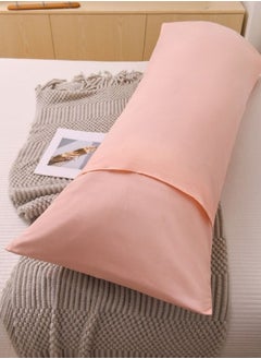 LUNA Home 1 Piece Long Body Pillow Case, Plain Peach Color.  - Image 2