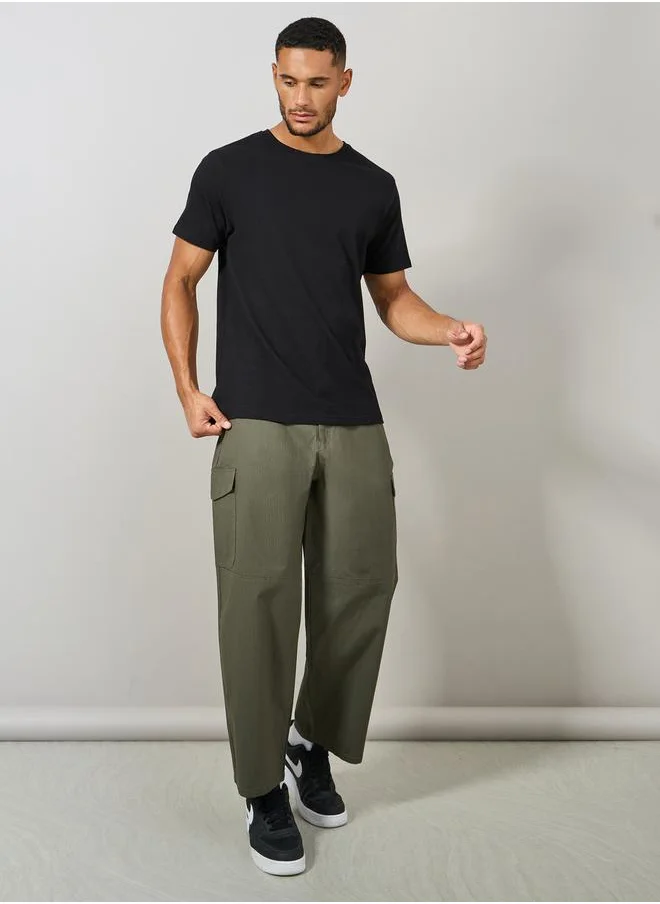 ستايلي Wide Leg Rip Stop Cargo Trouser