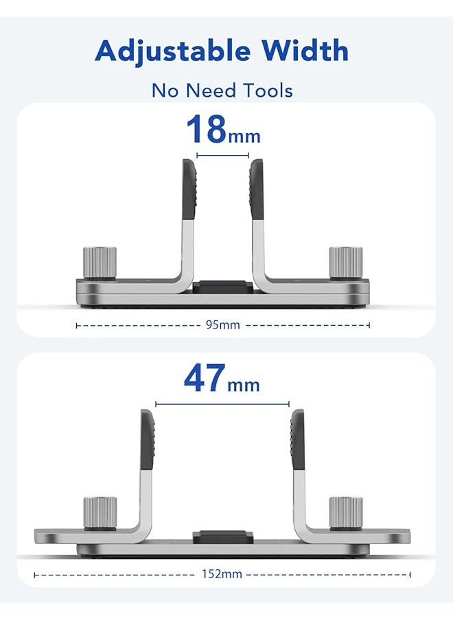 Vertical Laptop Stand Aluminum Adjustable Width Stable Laptop Base To Save Space Compatible With Macbook Air Pro Ipad Mini Pro Air Iphone Hp Dell Surface Chromebook - pzsku/Z5F17BAF0A84E8AE600E1Z/45/_/1740916215/2ba678e1-0bde-489b-99fe-7115eacc249f