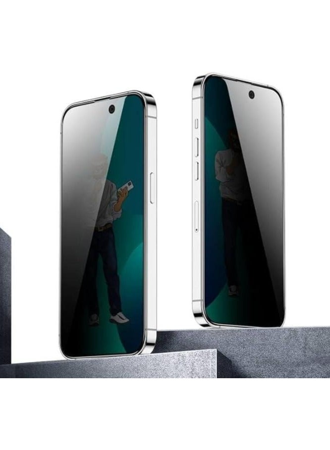 GREEN LION iPhone 14 Pro Max Screen Protector 9H Steve Privacy Full Glass for iPhone 14 Pro Max ( 6.1" ) - Black - Image 3