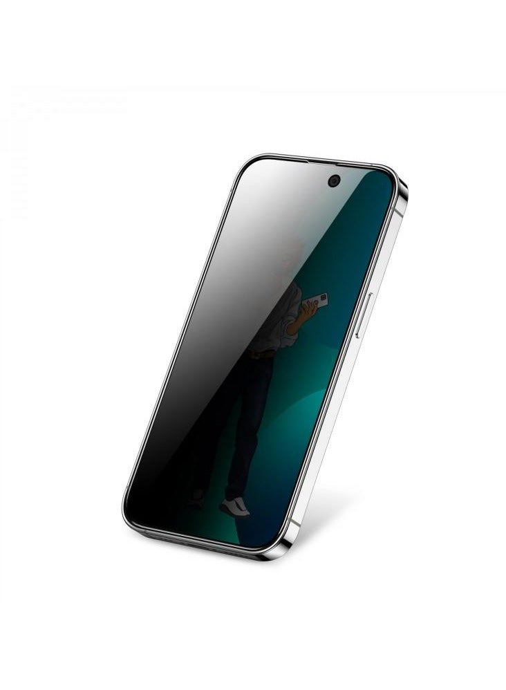 GREEN LION iPhone 14 Pro Max Screen Protector 9H Steve Privacy Full Glass for iPhone 14 Pro Max ( 6.1" ) - Black - Image 5