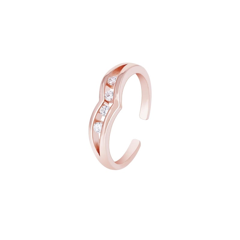 TOUCH925 Store Adjustable Silver Toe Rings in Rose Gold Color | Band Foot Jewelry for Women & Girls | Silver Bichiya | Birthday and Anniversary Gift for wife - Image 2