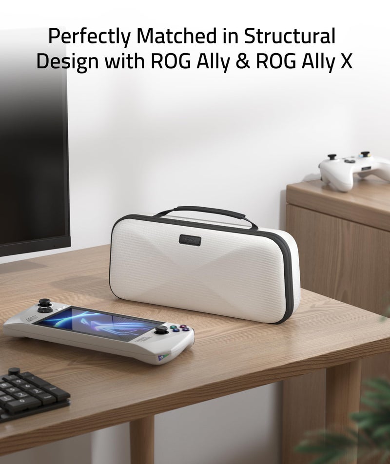 Syntech حقيبة حمل صلبة من سينتيك متوافقة مع وحدة تحكم ASUS ROG Ally/ROG Ally X والإكسسوارات، حقيبة محمولة للسفر لتخزين ودعم، حقيبة واقية من EVA ضد الصدمات بسعة كبيرة - Image 2