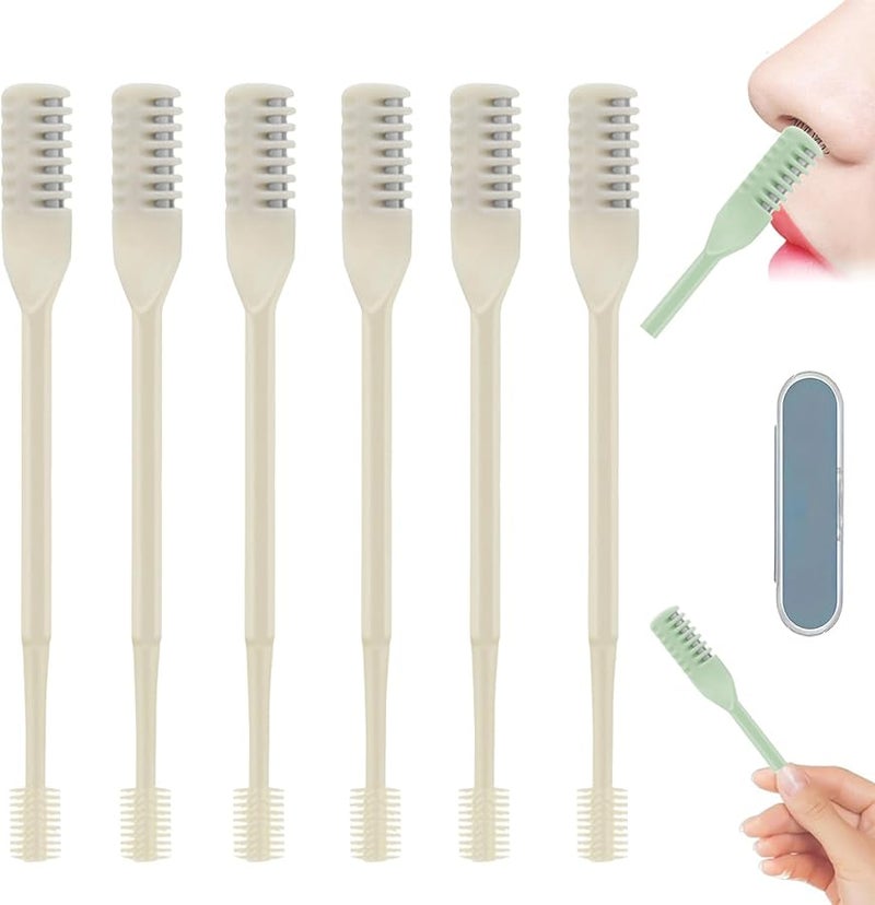 2025 Upgraded 2 In 1 Manual Nose Hair Trimmer With Storage Box Beige - Image 1
