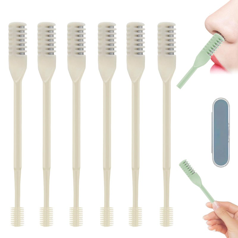 2025 Upgraded 2 In 1 Manual Nose Hair Trimmer With Storage Box Beige - Image 2