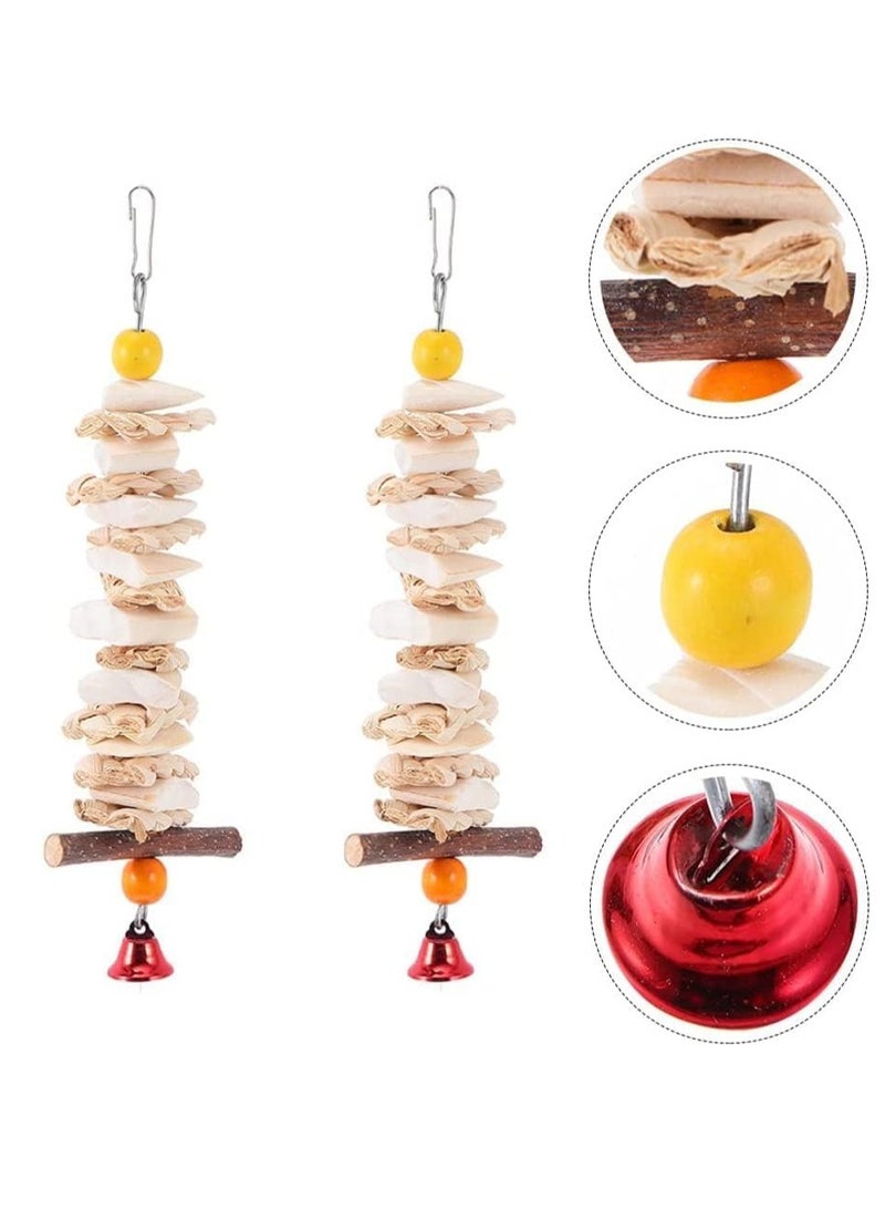 2Pcs Parrot Chewing Toy Bird Beak Grinding Stone Calcium cuttlebone Supplement Food Lava Block for Conure Budgies Parakeet Cockatiel Chinchilla (Random Color) - Image 2