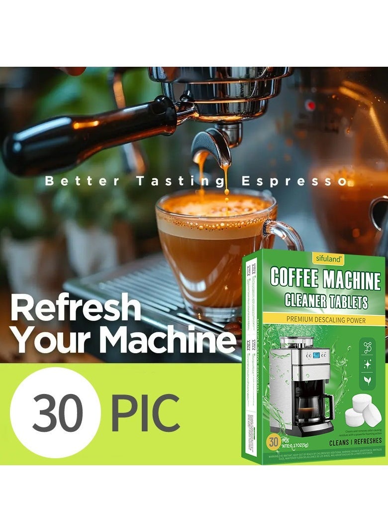 Coffee Machine Cleaner Descaler Tablets - 30 Count, Food-grade Automatic Coffee Machine Cleaning Descaling Tablet Tea Cup Descaling Tablets  - Image 5