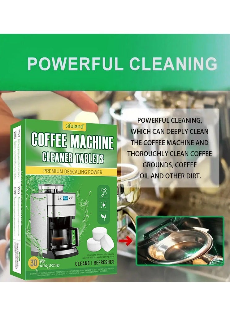 Coffee Machine Cleaner Descaler Tablets - 30 Count, Food-grade Automatic Coffee Machine Cleaning Descaling Tablet Tea Cup Descaling Tablets  - Image 2