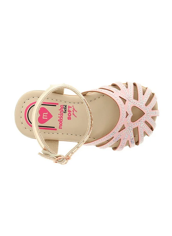 MOLEKINHA MOLEKINHA Sandals with Back strap For Infant Girls, Pink
