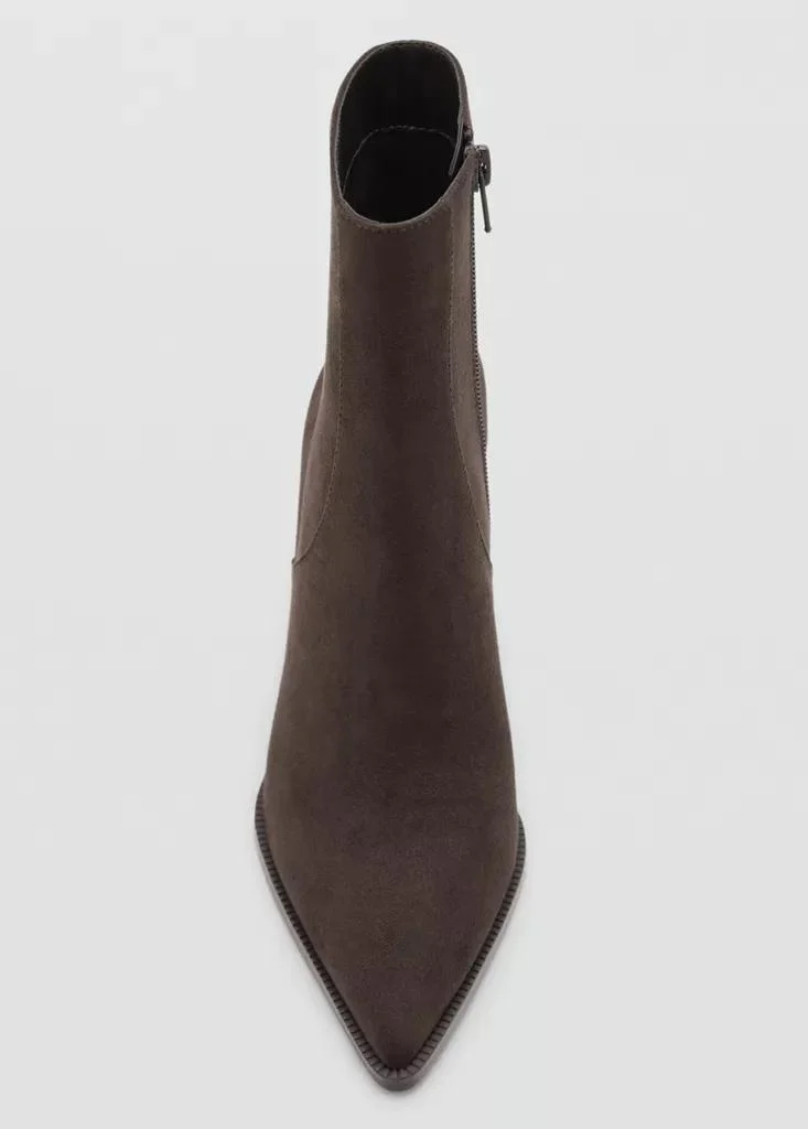 Mango Pointed Heel Ankle Boot