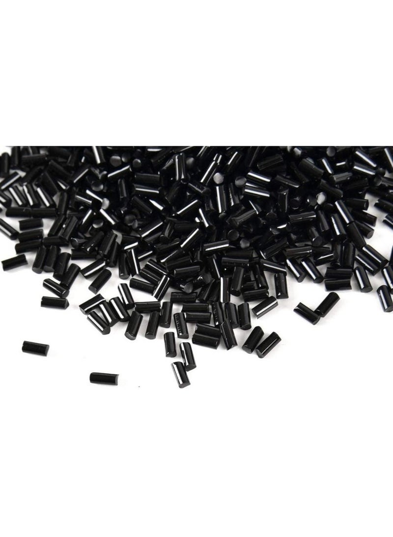 إستيل حبيبات حبيبات صمغ الكيراتين الإيطالية فيوجن 50 جرام لتطويل الشعر بأطراف الأظافر باللون الأسود - Image 2