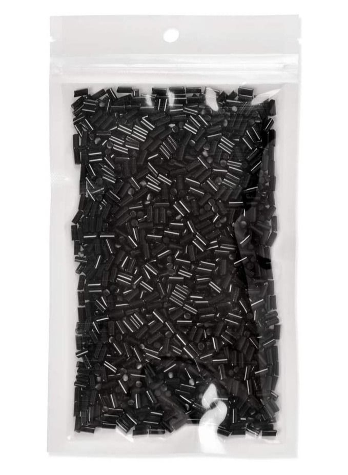 إستيل حبيبات حبيبات صمغ الكيراتين الإيطالية فيوجن 50 جرام لتطويل الشعر بأطراف الأظافر باللون الأسود - Image 5