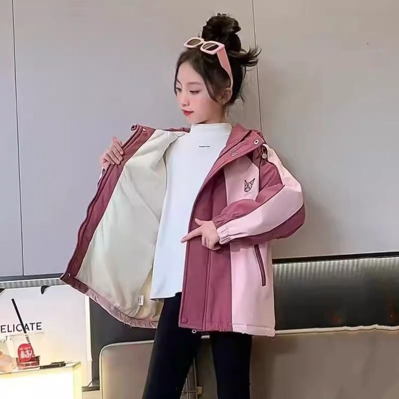 Girl'S Jacket Winter Fleece-Lined Thickened Children'S Western Style Little Girl'S Winter Cartoon Coat Cute - Image 4