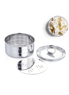 LIGHTNIING HAMMERZ LIGHTNIING HAMMERZ Stainless Steel Square Shape Indian PaneerTofu Press Mould Maker 2 Different Sizes Paneer Maker with Top Pressing Lid Small Medium Rould Mould 500ml  - Image 1
