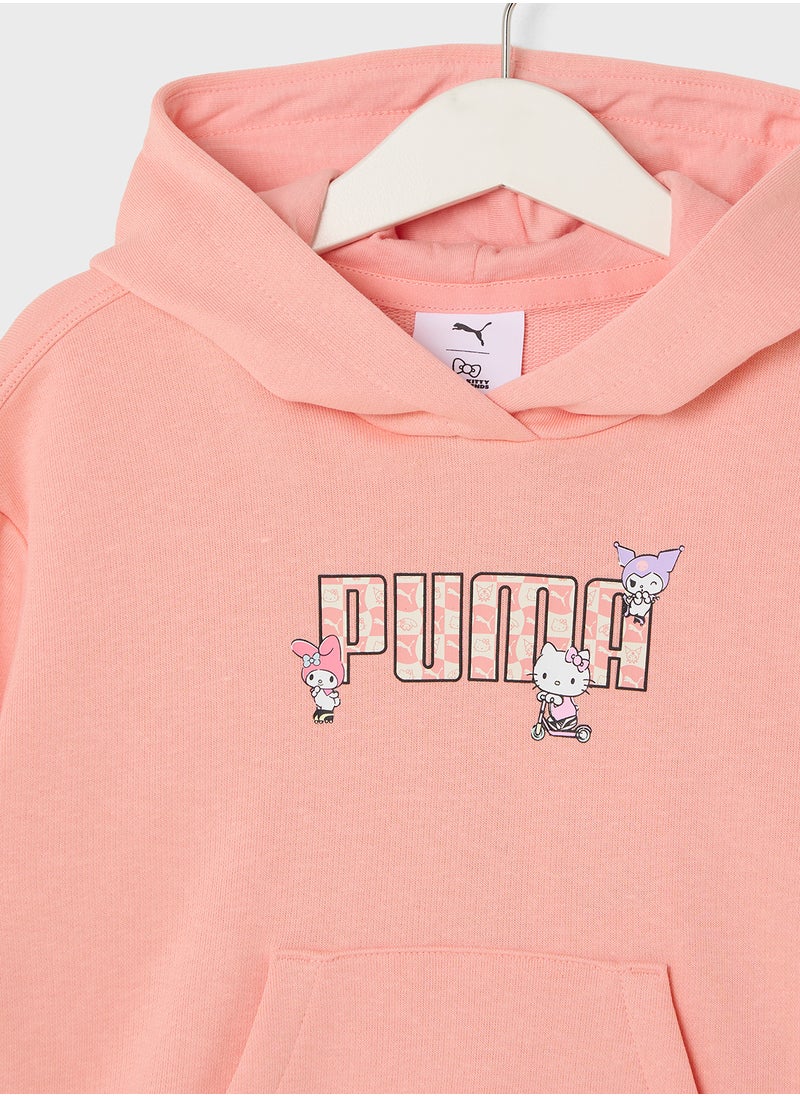 PUMA Kids Hello Kitty & Friends Relaxed Graphic Hoodie  - Image 3