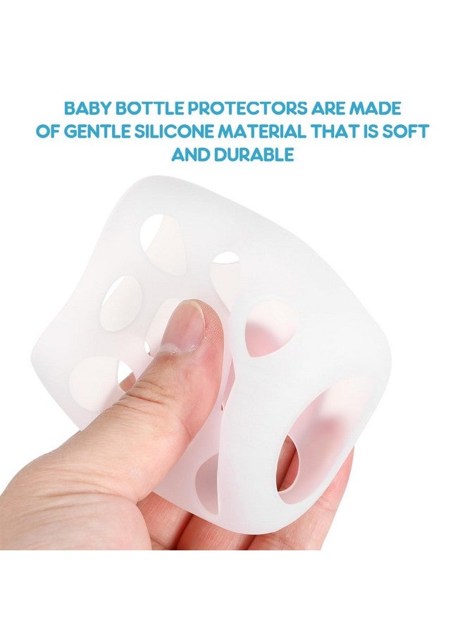 TOYANDONA Infant Bottles Feeding Glass Covers Baby Bottle Cover Silicone Bottle Case Nursery Bottle Protector Cover Baby Bottle Protector Cover Nursery Bottle Cover Protection Cap Milk 4pcs - Image 3