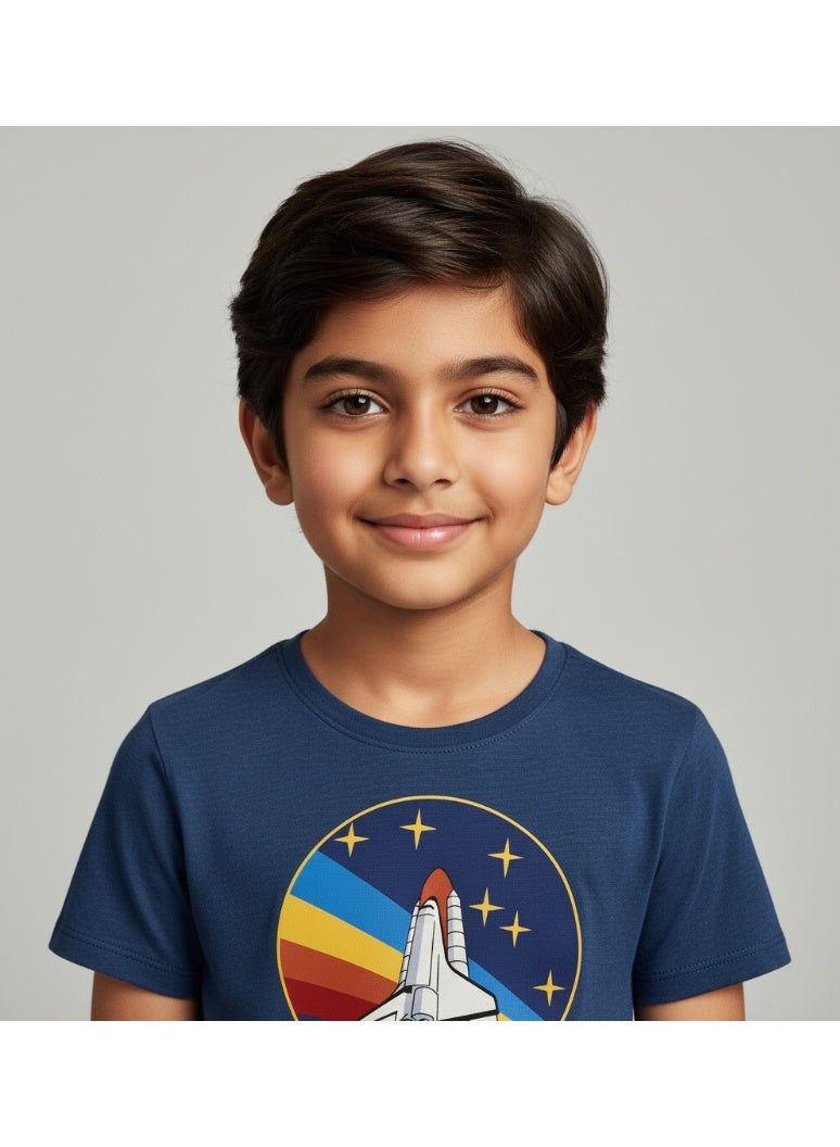 general T-SHIRT BOYS NASA 8-14 YRS PRINT S/S FZ - Image 3