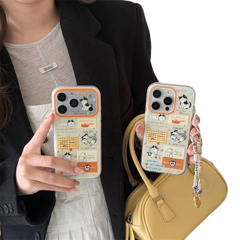 غطاء واقي | Cat Pattern | سيليكون | نقش القطة | حماية من السقوط | مقاوم للصدمات لـ iPhone 15 / 15 Plus / 15 Pro / 15 Pro Max - Image 2